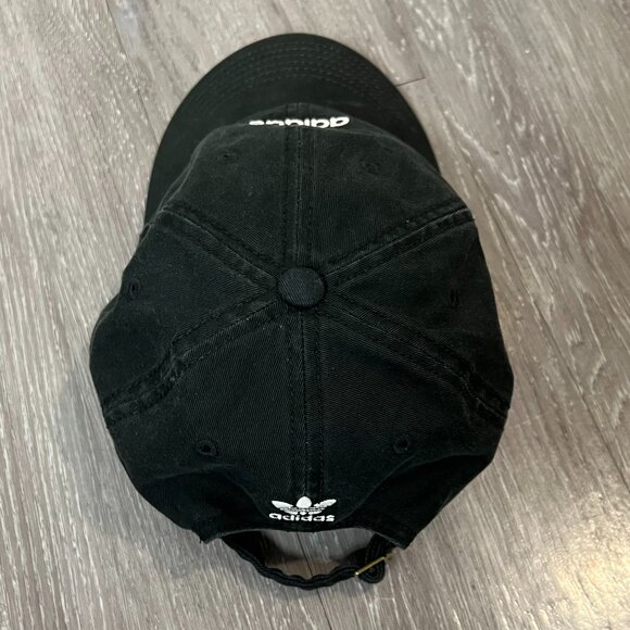 🧢 Adidas Originals Black Trefoil Logo Strapback Hat - Picture 4 of 8